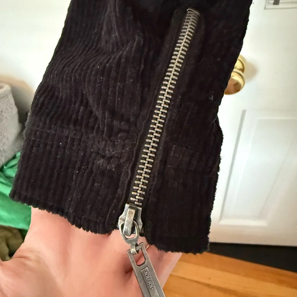 Jou Jou Black Corduroy Utility Jacket Timeless Style - Picture 4 of 8